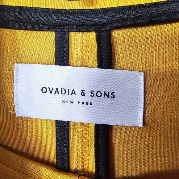 Ovadia & Sons Gold/Black Future Track Jacket L Athletic Fit Blokecore Casual - Picture 3 of 10